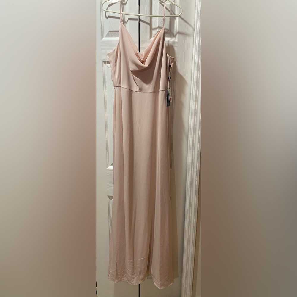 NWT Adrianna Papell Matte Crepe Blush Dress